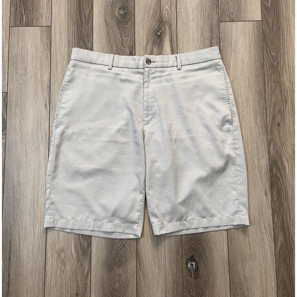 Walter Hagen Golf Shorts Mens 34 Tan 10” Stretch Flat Front Chino Essentials